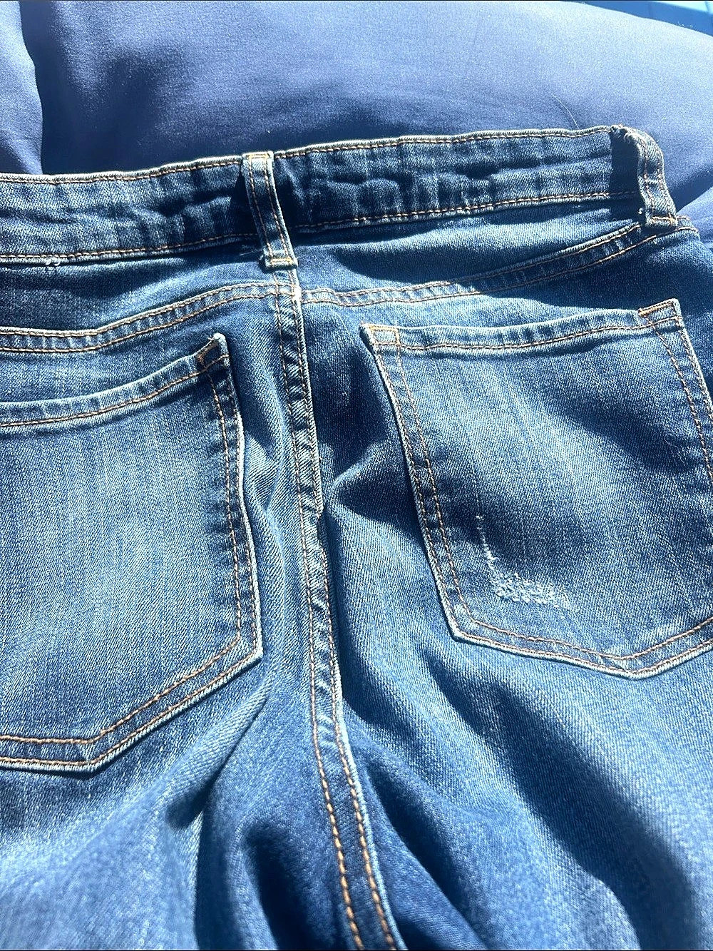Gap High Rise Legging Distressed High Rise Jeans in Blue